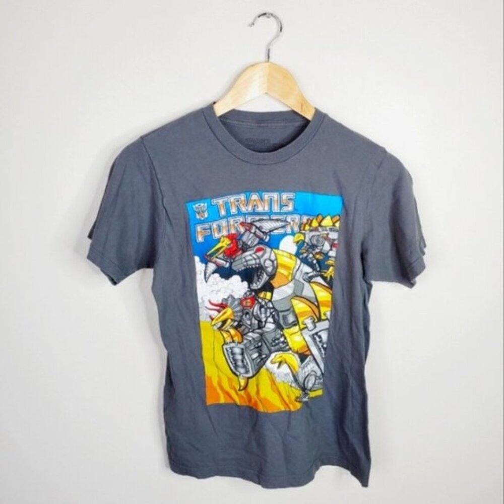 Transformers Y2K Girly Graphic 2000s Megan Fox Grey Tee S